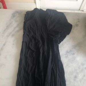 Black Cotton T-shirt dress